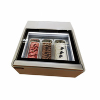 Vitrine Réfrigérée Commerciale Portable 110V 220V pour Mini Glaces, Gelatos et Gâteaux – Petit Réfrigérateur de Présentation pour Sucettes Glacées