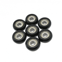 Roues de poulie durables en plastique POM revêtu de nylon 8*29*10mm 8*30*9mm 8*32*12mm 8mm 608Z 608ZZ Roues de porte coulissante Roulement en caoutchouc