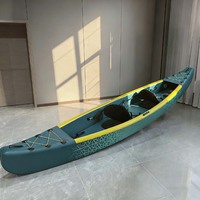 Kayak gonflable léger et écologique pour 2 personnes, avec structure pliable en Drop Stitch, plus de 4 m de long, garantie 1 an, pour le plaisir aquatique
