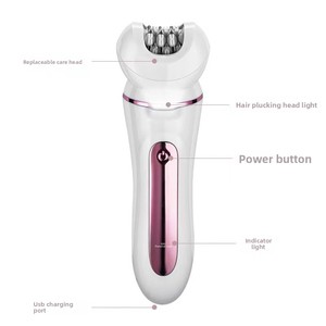 Épilateur pour femmes, rasoir corporel indolore et tondeuse rechargeable pour l'épilation du visage, du maillot, des bras, des jambes et des aisselles - Product Image 3