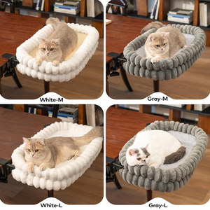<b>Foldable</b> Cat <b>Desk</b> Bed Hammock for Small Large Cats Indoor Resting Nest Office <b>Desk</b> 90° Rotating Washable Pet Nest Bed Hammock - Product Image 6