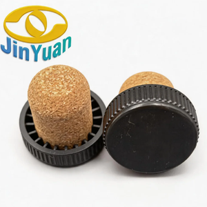 Bouchon de bouteille en liège recyclable, personnalisable (couleur et logo), écologique, pour vin, whisky et rhum, avec conception anti-fuite pour bouteilles en verre - Product Image 1