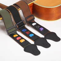 kabat Wholesale Adjustable Custom OEM Guitar Strap & Pick Holder for Electric Guitar Stringed Instrument Parts Accessories