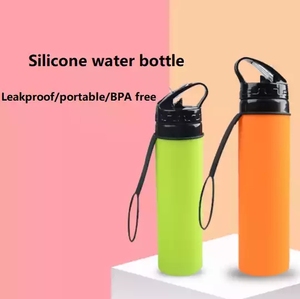 Reusable Foldable <b>Water</b> <b>Bottle</b> Silicone <b>Collapsible</b> <b>Water</b> <b>Bottle</b> Folding <b>Bottle</b> for Travel Outdoor - Product Image 6