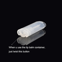 Tubes vides en plastique PP pour rouge à lèvres, baume à lèvres, brillant à lèvres, 4,5 g, ovales, pour emballage cosmétique