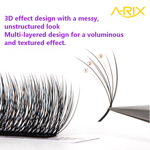 A-RIX Offre Spéciale Extensions de Cils Effet 3D Multi-Couches Design Camélia Sauvage en PBT, Véganes et Sans Cruauté Animale - Product Image 5