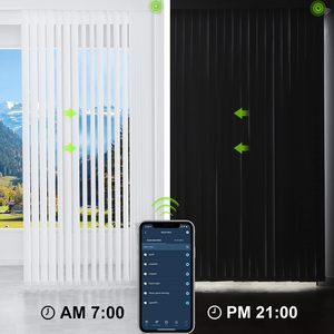 ستارة رأسية آلية ، ظلال باب منزلق ذكية ، ستائر للانزلاق ، مناسبة للانزلاق لباب الفناء المنزلق بحجم مخصص - Product Image 2