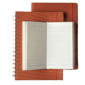 Wholesale High Quality Spiral Hardcover Leather A5 Custom Journal Notebook with Pen Holder 100 Sheets - Product Image 1