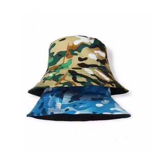 Custom Outdoor Summer Design 100% Cotton Bucket Hat Sun Visor Fashion Camo Cartoon Leaf Custom <b>Flag</b> Unisex Print - Product Image 4