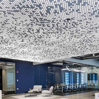 Panneaux de plafond suspendus acoustiques ignifuges en alliage d'aluminium pour les centres commerciaux, les hôpitaux et les sous-sols