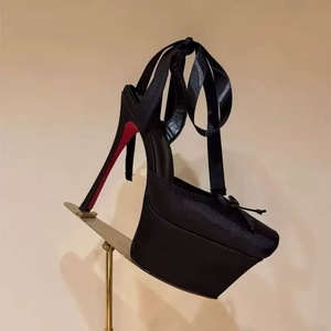 Sandali <span class=keywords><strong>con</strong></span> Plateau in Raso da 20cm, Tacchi Alti <span class=keywords><strong>con</strong></span> Cinturino alla Caviglia, <span class=keywords><strong>Scarpe</strong></span> da Pole Dance, <span class=keywords><strong>Ballerine</strong></span> Stiletto, <span class=keywords><strong>Scarpe</strong></span> da Spettacolo Stile Romano per Donne - Product Image 3