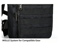Sac à dos d'hydratation tactique Oxford léger, sac à eau Molle grande capacité avec fermeture éclair, pour randonnée, cyclisme, unisexe