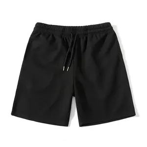 Shorts de treino de nylon para homens, calção esportiva com bolso com zíper