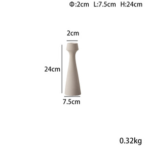 Candelabro de Cerámica Blanco Hecho a Mano Nórdico de Jalo para Decoración del Hogar - Product Image 6