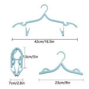 Cintre pliable de voyage portable avec sac de rangement pour les voyages d'affaires, les dortoirs étudiants et l'usage domestique - Product Image 6