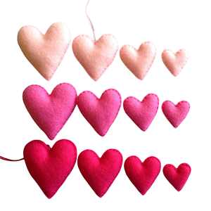 All'ingrosso arcobaleno san valentino tessuto peluche albero decorazione in feltro ornamento imbottito appeso a forma <span class=keywords><strong>di</strong></span> cuore decorazioni - Product Image 1