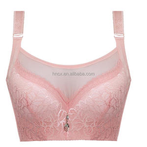 Soutien-gorge push-up sexy pour <span class=keywords><strong>femme</strong></span>, grande taille, <span class=keywords><strong>en</strong></span> dentelle douce, fermeture devant, respirant et tissage tricoté, logo sur la bonnette - Product Image 1