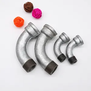 Wholesale Galvanized Black malleable iron pipe fittings 41 Long sweep bends