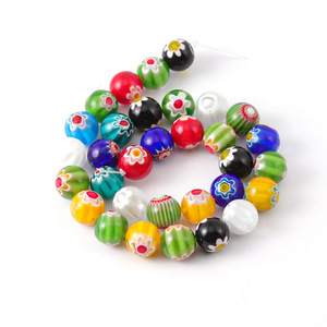 4mm cầu vồng đa màu Murano Millefiori Kính lampwork hạt cho vòng đeo tay làm - Product Image 6