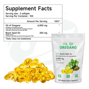 Integratore Erboristico Naturale Cina-Herb Supply, Capsule di Olio di Origano e Olio di Semi Neri Facili da Deglutire, Senza Additivi - Product Image 3