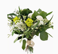 Vente en gros de roses vertes immortelles conservées Bouquet de fleurs séchées pour la mariée, le mariage et la Saint-Valentin Bouquet de Noël