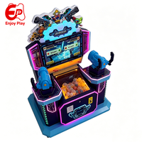 Machine de jeu de tir à monnayeur 2 joueurs, simulateur de tir métallique de luxe, sans fil, à fort rendement, pour parcs d'attractions, en vente