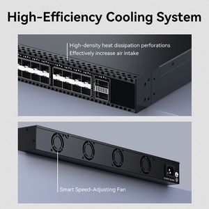 24 порта 10G L3 управляемый коммутатор SFP + с 100G QSFP28 оптический сетевой коммутатор SNMP & QoS функциональные оптоволоконный коммутатор SFP + коммутатор - Product Image 6