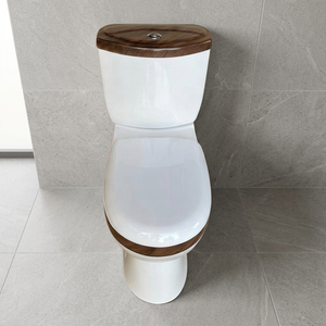 Inodoro de Cerámica de Dos Piezas con Ahorro de Agua, Estándar Europeo, Doble Descarga, Sifónico, Tipo S - Product Image 3