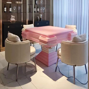 Table de Mahjong automatique de luxe américaine en bois avec accessoires électriques pour <span class=keywords><strong>casino</strong></span>, poker, 4 joueurs, design durable - Product Image 3