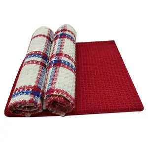 DAHUI 100% कपास हाथ तौलिया 30X30 सुपर शोषक Dishcloths कपास रसोई तौलिए