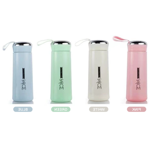 Bouteille d'eau en verre de 400 ml (13 oz) pour thé, vente en gros d'usine, tasse isotherme sous vide, boîte colorée, vaisselle de camping unisexe - Product Image 2