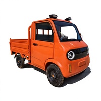 Maiba Nouveau Véhicule Utilitaire Électrique Robuste à Cabine Fermée 4 Roues, Mini Camionnette à Plateau Ouvert, Charge Lourde, Phares de Toit, Véhicule Électrique à Basse Vitesse, Autonomie <100km