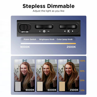 Portable ST-120 LED sur caméra lumière de remplissage Selfie lampe à pince pour la photographie pour l'éclairage photographique mobile