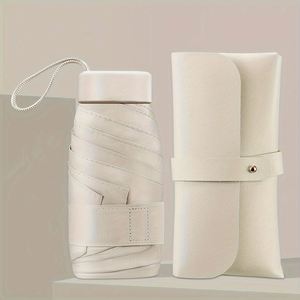 Parapluie de poche mini pliable compact personnalisé résistant aux UV pour femme, fourni directement par l'usine, avec sac - Product Image 2