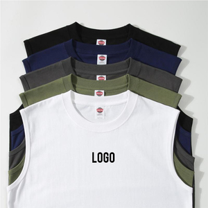เสื้อกล้ามออกกำลังกายผู้ชาย 92% โพลีเอสเตอร์ 8% สแปนเด็กซ์ สกรีนโลโก้ได้ เสื้อยืดเรียบ - Product Image 1