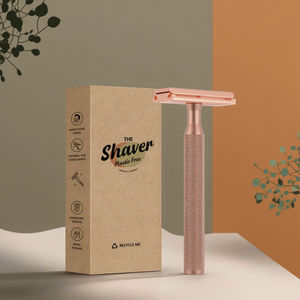 Rasoir de sûreté à double tranchant en or rose pour hommes avec manche en aluminium - Product Image 1