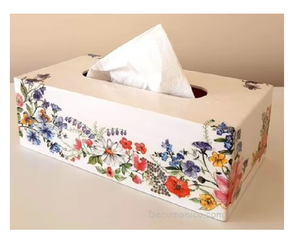 Custom MDF Napkin <b>Box</b> Wood <b>Fabric</b> <b>Storage</b> <b>Box</b> Decorative Tissue Holder <b>for</b> Home Hotel Restaurant - Product Image 1