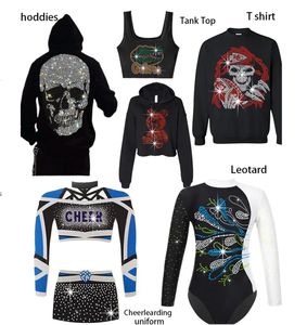 Great Quality Cheer Bling Hotfix <strong>Custom</strong> <strong>Rhinestone</strong> Heat Transfer Design Iron On <strong>T-shirt</strong> - Product Image 5