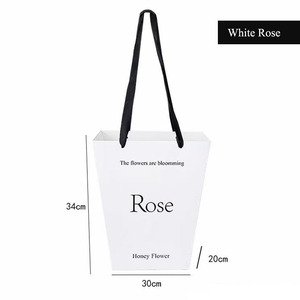 Custom Pink Trapezoidal Portable Florist Window Bag <strong>Flower</strong> <strong>Box</strong> Gift Bouquet Packaging Celebrate Gift Bag - Product Image 5