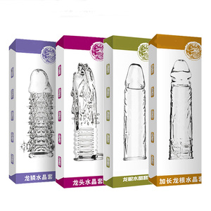 Hot-Selling Transparent Crystal Thorn Ring Große Partikel Sexspielzeug Adult Kondom - Product Image 5