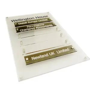 Personalizzato acrilico trasparente directory segno cartelli segnaletici lucite segno