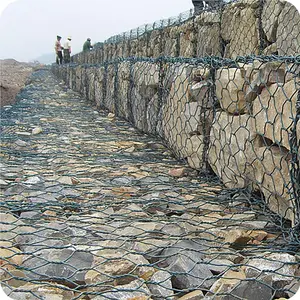 Gabion hexagonal de grillage hexagonal utilisé pour protéger la perte de sol et d'eau