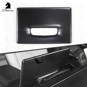 Phụ Kiện Nội Thất Ô Tô Nắp Lưng Màn Hình Sợi Cacbon Khô Cho Tesla Model 3 Model Y 2017 + - Product Image 2