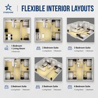 Maison conteneur extensible préfabriquée modulaire pour une vie résidentielle moderne et l'hébergement des invités