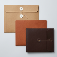Carpeta de Documentos de Papel Kraft Personalizada con Logotipo Impreso, Bolsa de Archivo A4 para Oficina, Portafolio de Almacenamiento para Promoción Empresarial