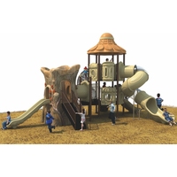 Toboggan en plastique sur mesure pour grande aire de jeux extérieure, équipement de jeu robuste pour parcs d'aventure, écoles et parcs publics de style ancien