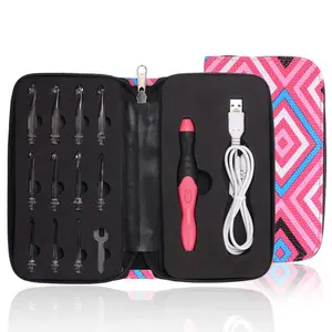 Custom LED Knitting Needles Crochet Hook Set Hooks Knitting Needle Case Kits