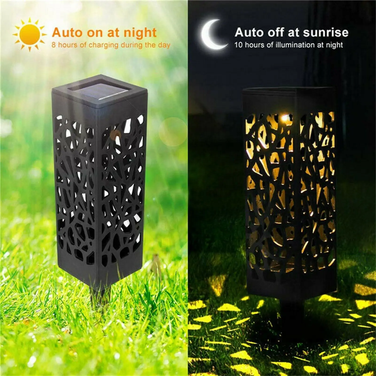 Waterproof Outdoor Landscape  LED Solar Lawn Light Pathway Garden Lamp Decor Hollow Out Modern Style
