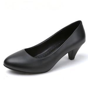 <span class=keywords><strong>Zapatos</strong></span> <span class=keywords><strong>de</strong></span> Trabajo <span class=keywords><strong>de</strong></span> Piel Suave para Mujer, Sin Cordones, Tacones Altos Finos, Antideslizantes, Impermeables, Diseño Ligero para Azafatas, para Vestir Formal - Product Image 3
