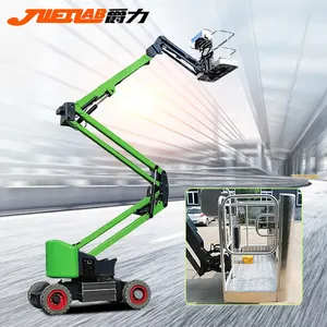 230kg Capacity 2024 New Brand Height of 14m Jueli Curved Arm Telescopic Fold Electric Battery Aerial Work Platform Boom Lift